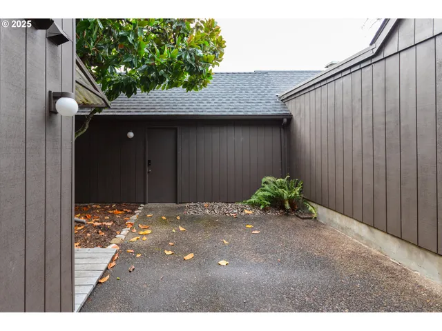 a backyard of a house