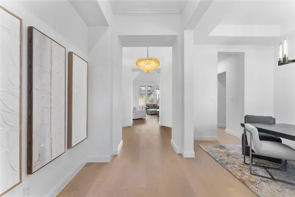 a view of living room and chair