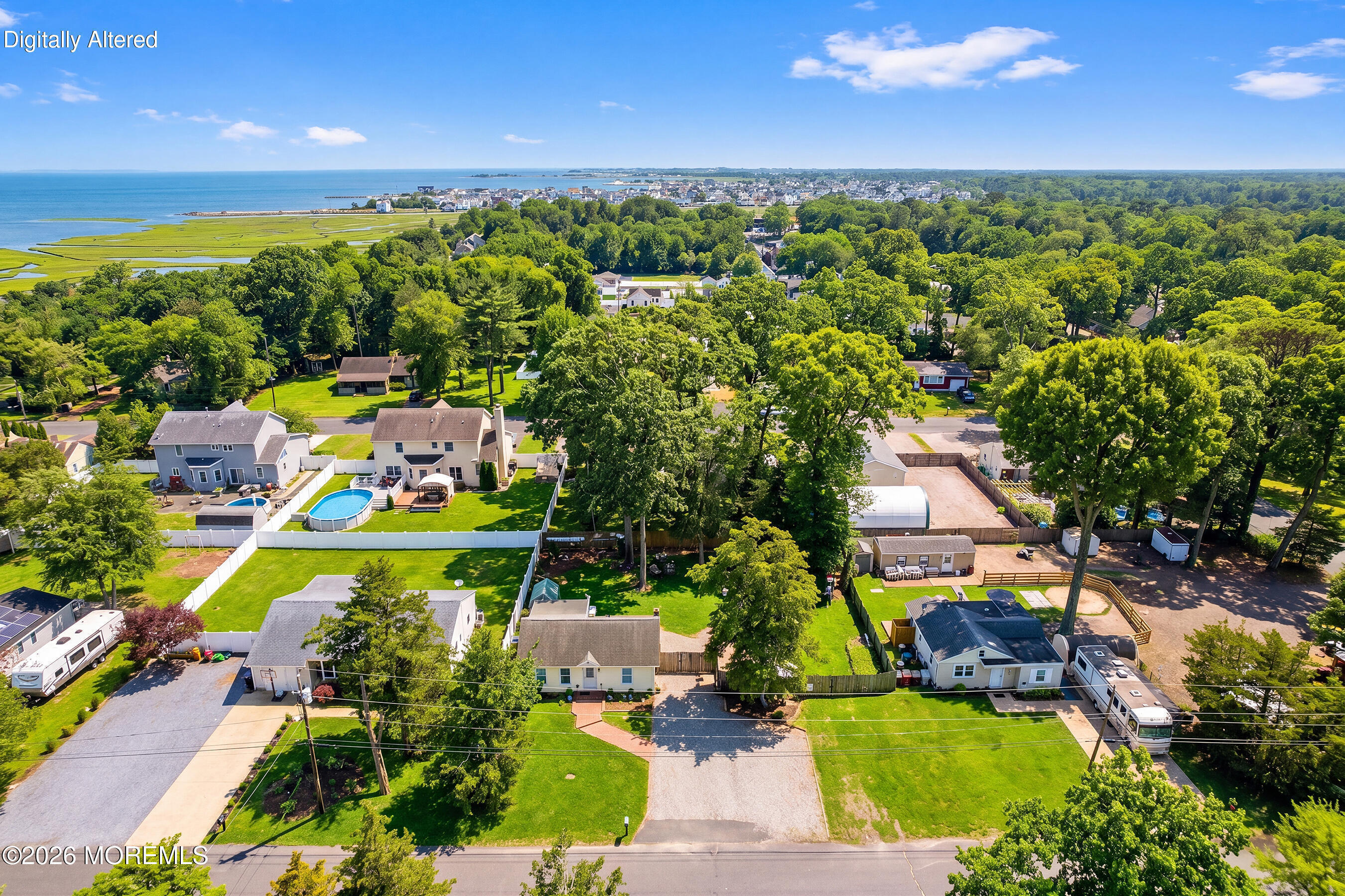 608 Holly Boulevard Bayville, NJ 08721 - Photo 5 of 8 an aerial view of a house with a garden