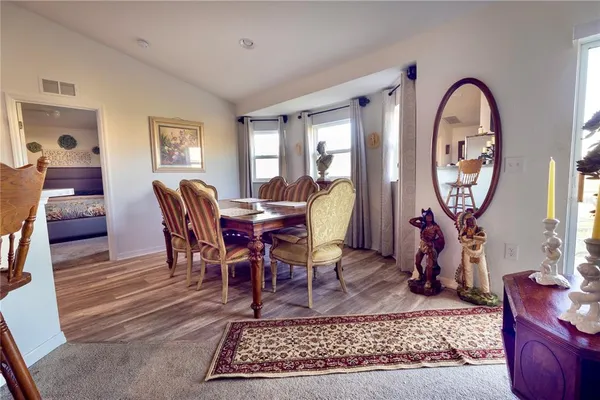 a view of a livingroom with furniture
