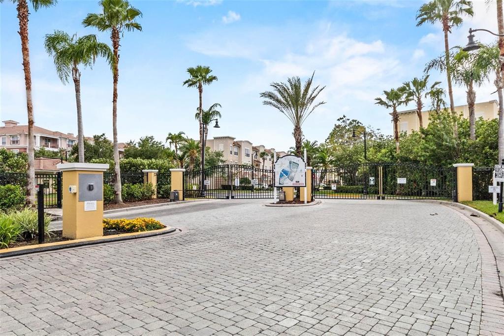 5025 Shoreway Loop, Unit 10703 Orlando, FL 32819 - Photo 28 of 53 a palm tree sitting on the side of a street