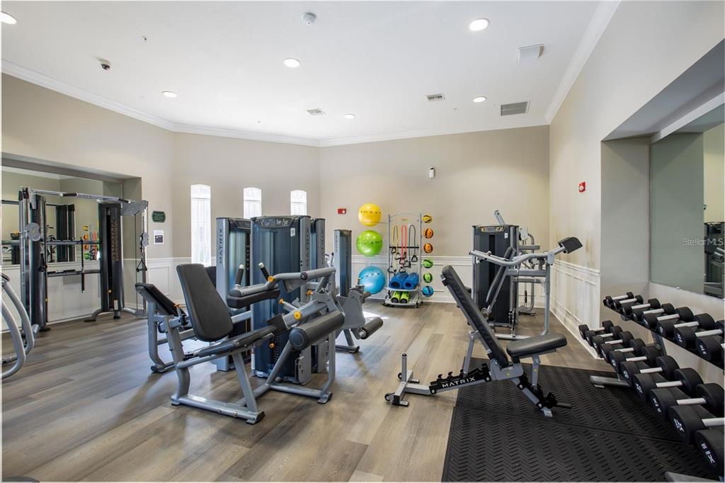 5025 Shoreway Loop, Unit 10703 Orlando, FL 32819 - Photo 33 of 53 a view of a room with gym equipment