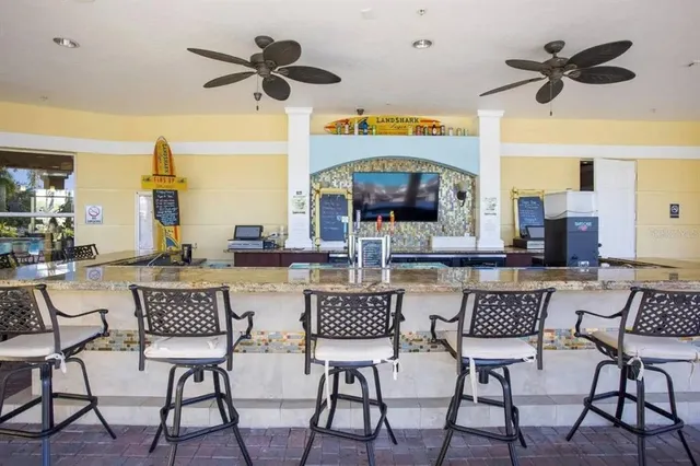 swimming pool with outdoor seating