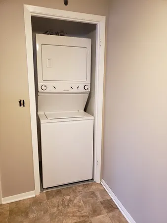 a utility room with a washer and dryer