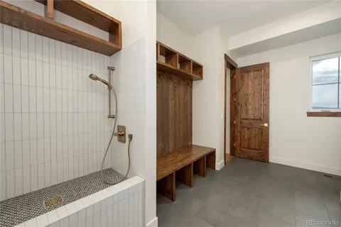 a view of hallway with stairs