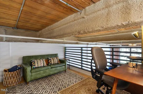 a outdoor living space with furniture