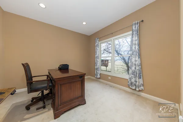 a view of workspace with a window