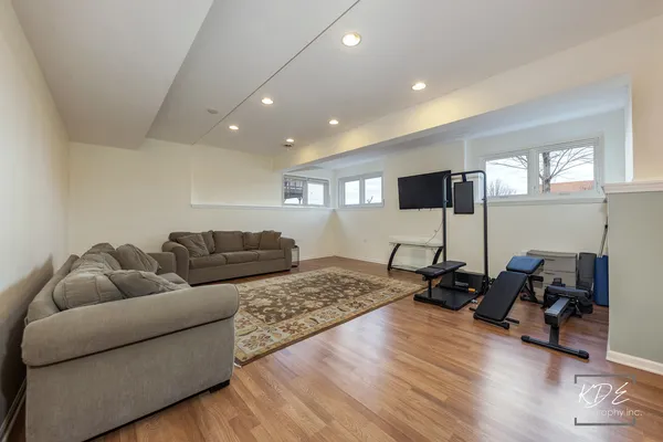 a view of livingroom with furniture and wooden floor