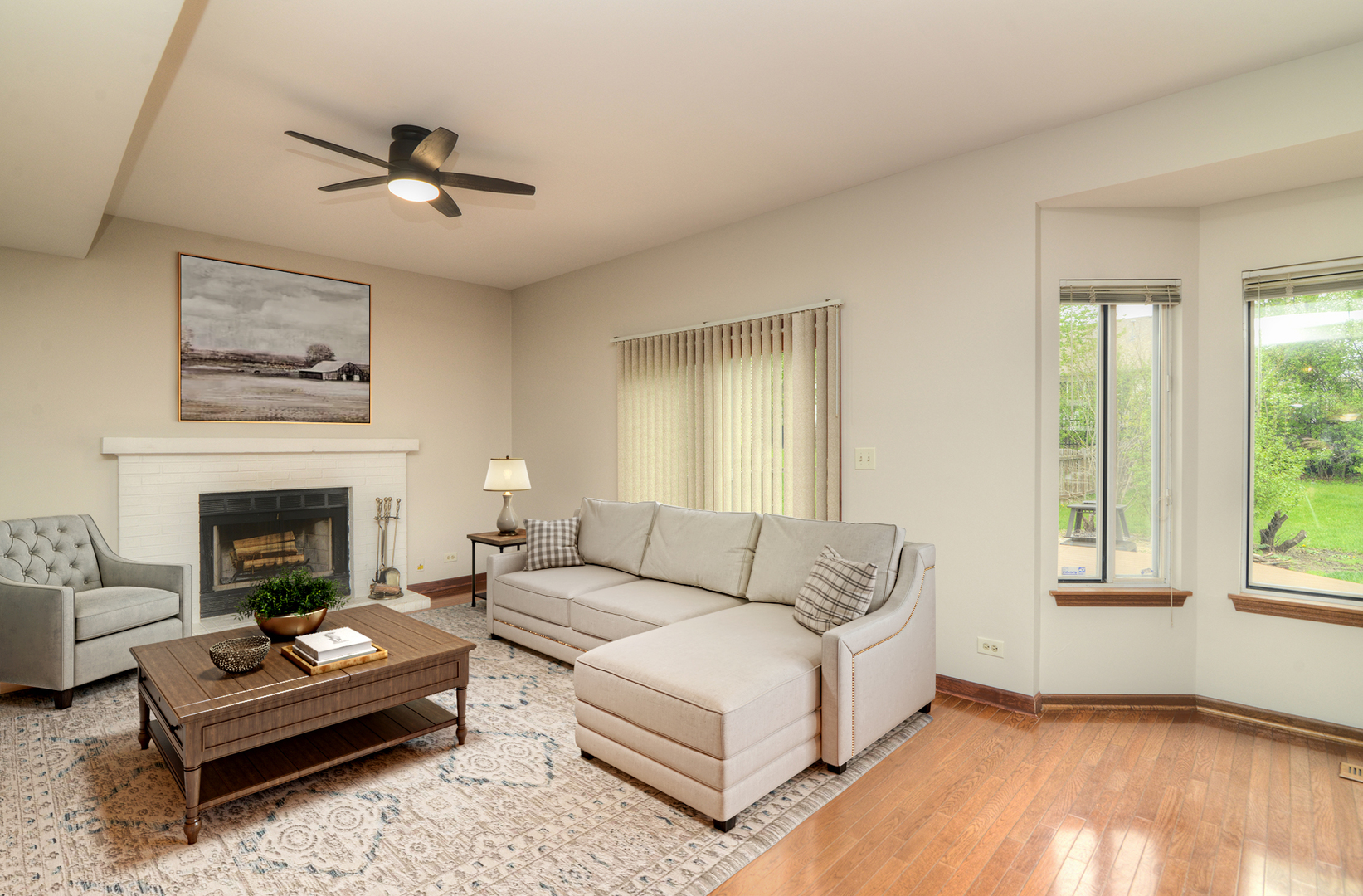 503 Yardley Drive Carol Stream, IL 60188 - Photo 8 of 41 a living room with furniture and a fireplace