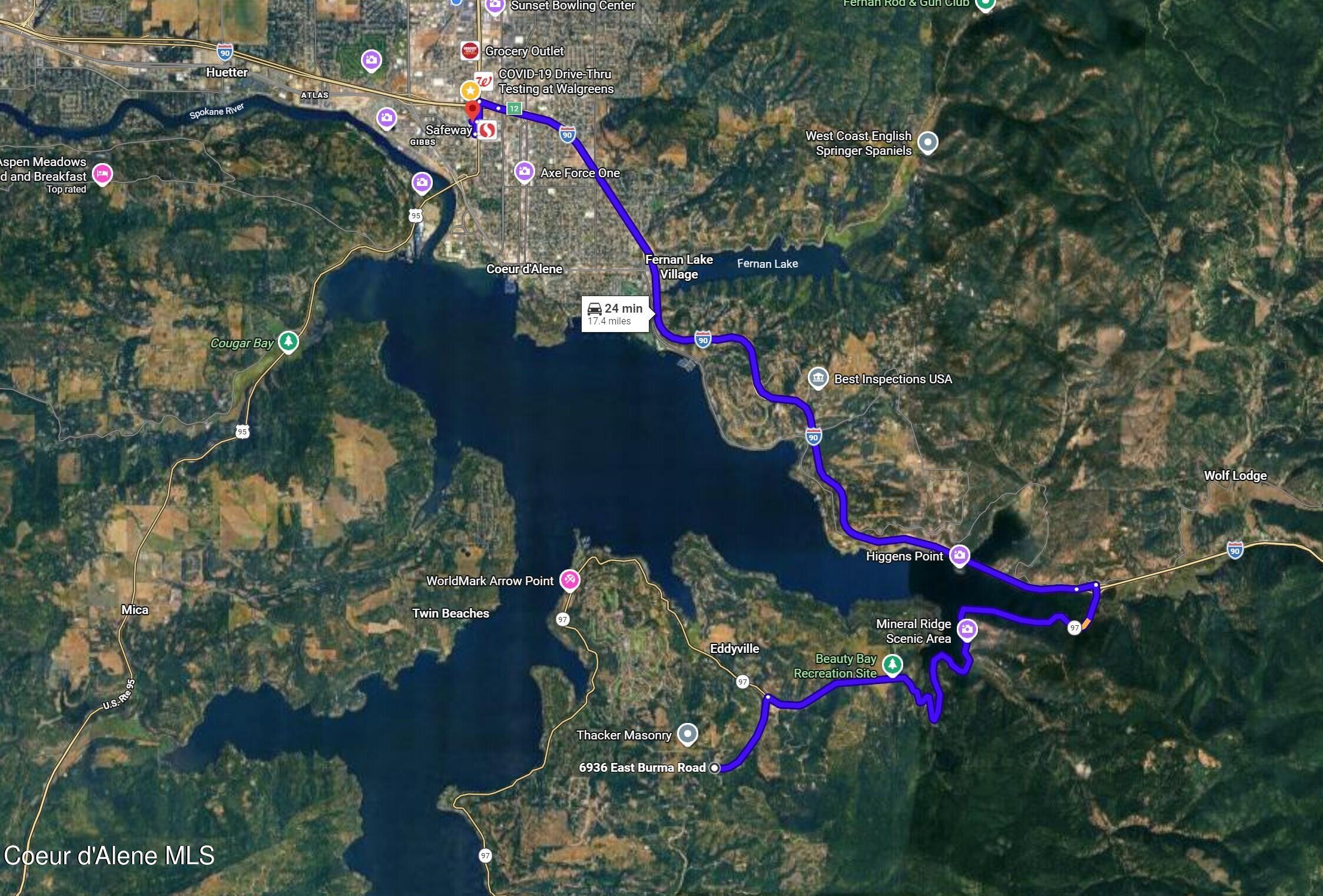 6946 East Burma Road Harrison, ID 83833 - Photo 17 of 23 distance to Kootenai Health