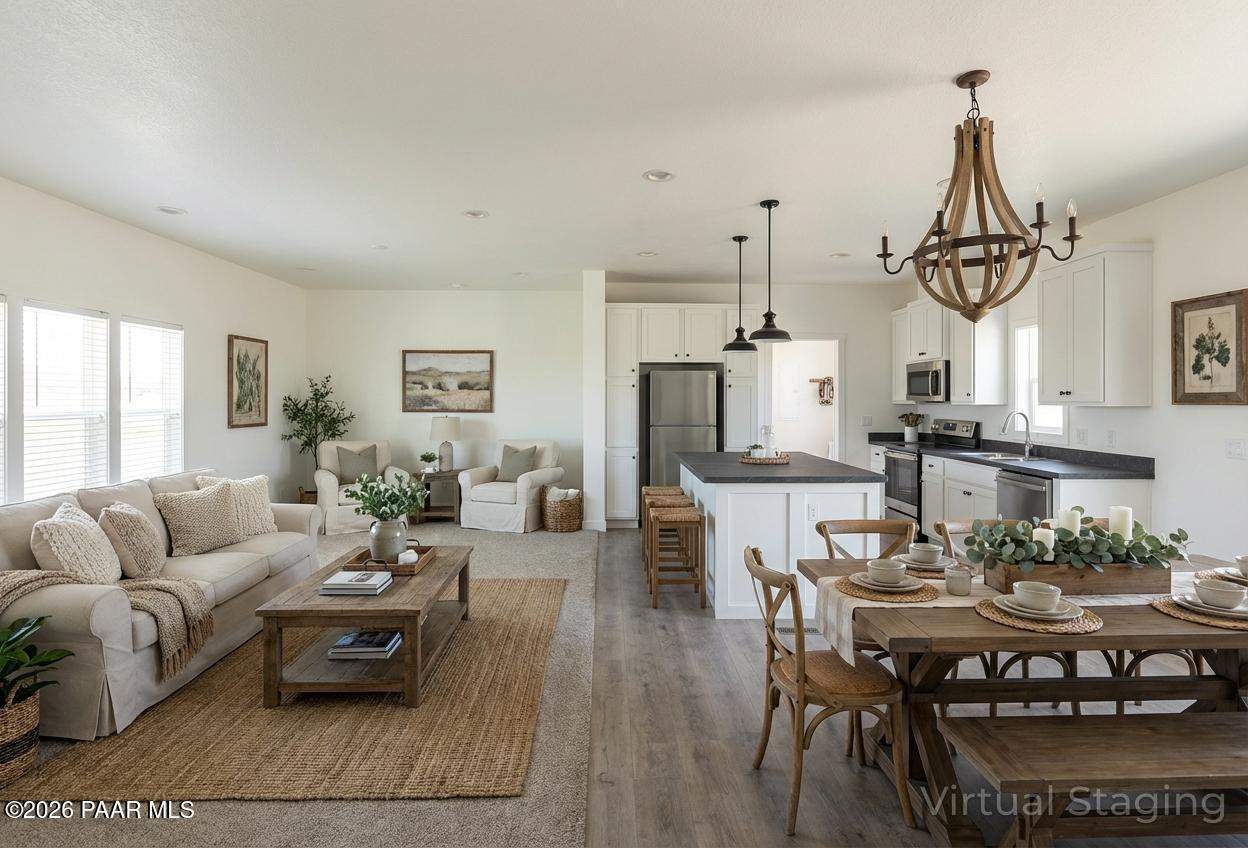 26994 North Chicory Way Paulden, AZ 86334 - Photo 3 of 18 Kitchen/Living Virtually Staged