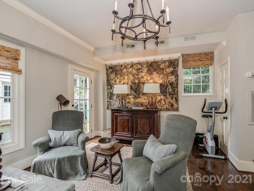 2001 Queens Road East Charlotte, NC 28207 - Photo 17 of 39 a living room with furniture and a large window