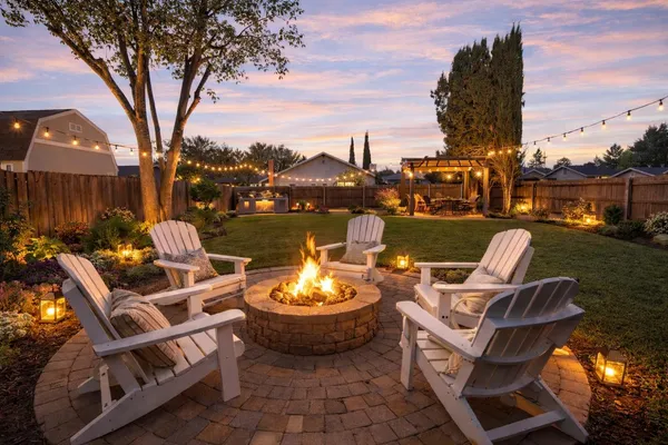 a view of a terrace with furniture
