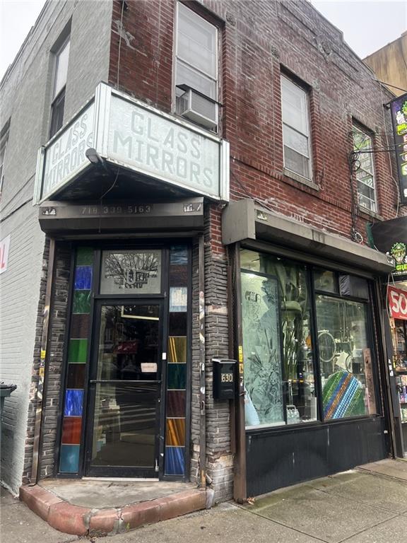 a view of a entrance of the building