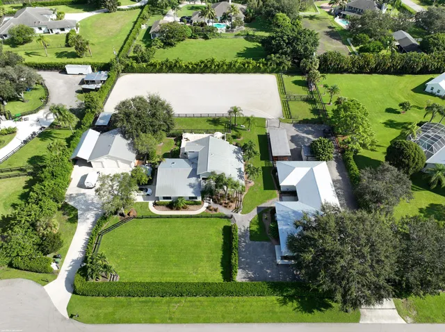 an aerial view of multiple house