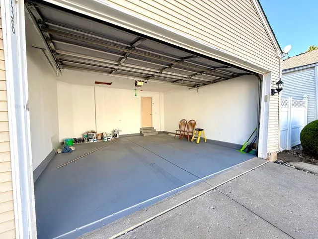 a view of a garage