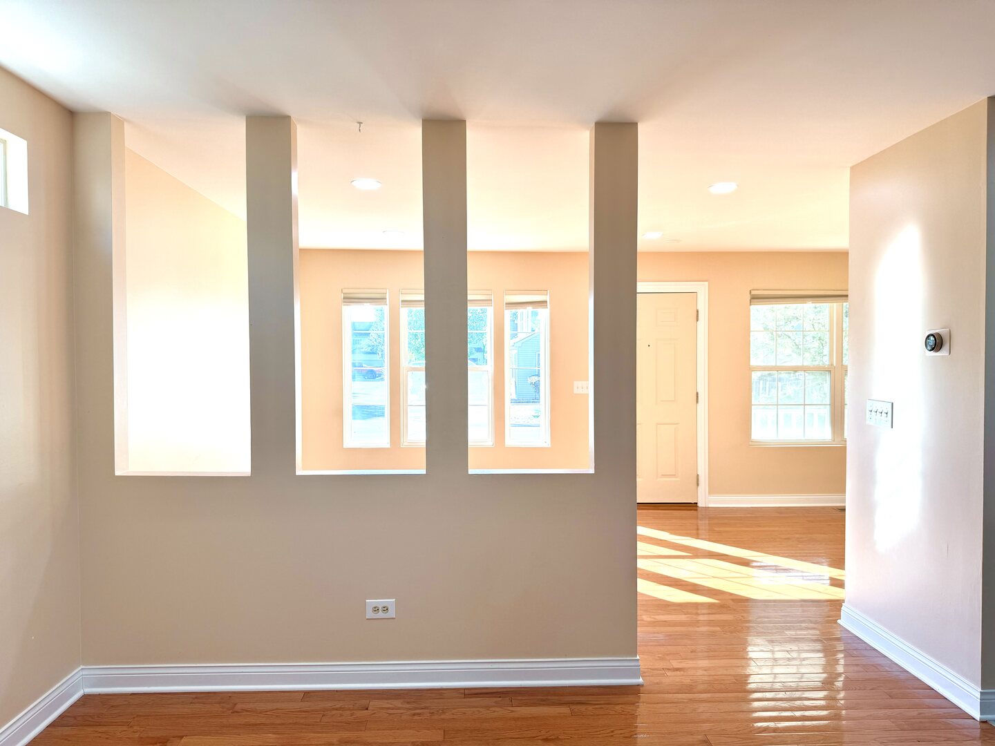138 Mountain Laurel Court Romeoville, IL 60446 - Photo 9 of 26 a view of an empty room with wooden floor and a window