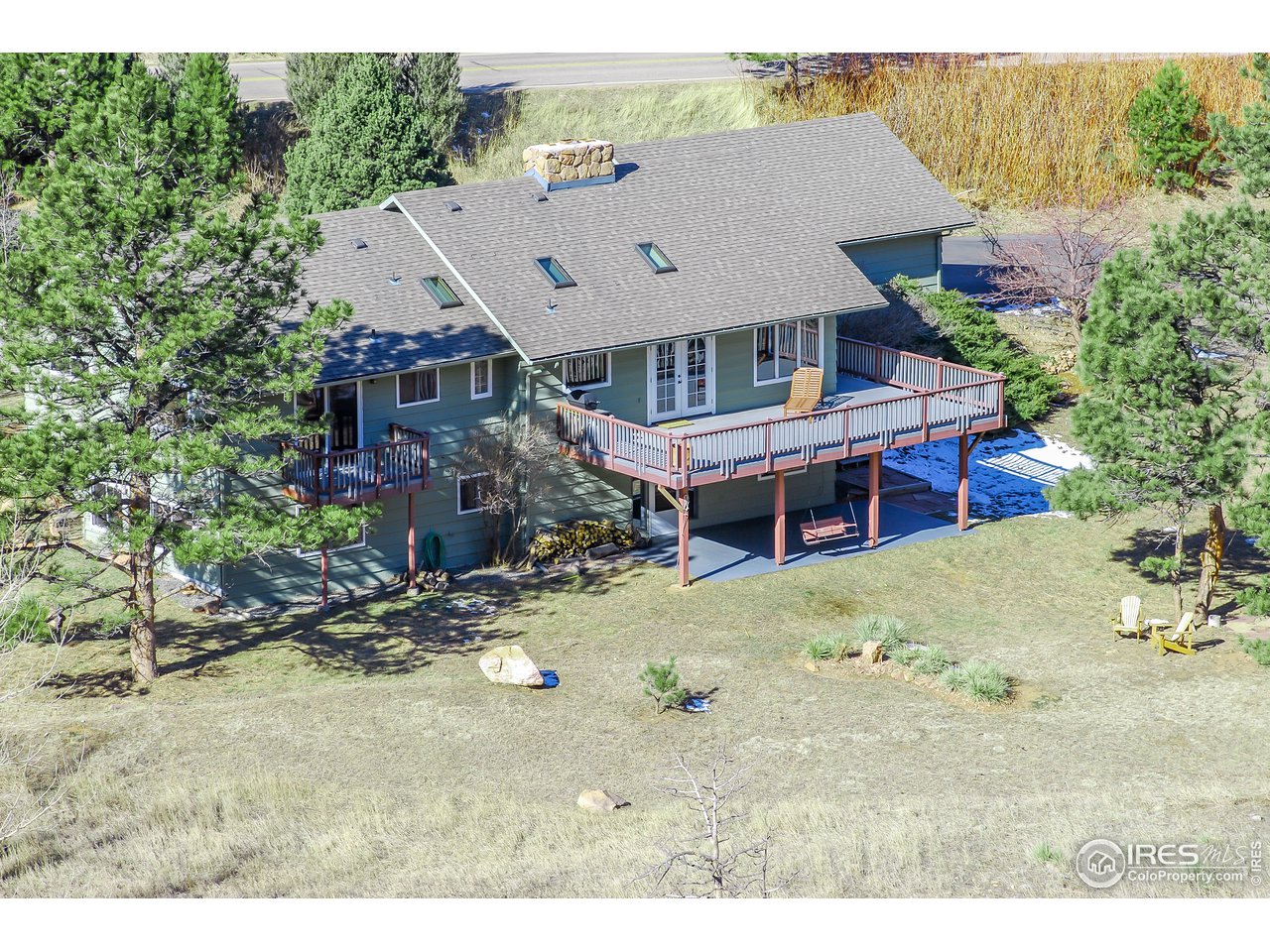 7172 Olde Stage Road Boulder, CO 80302 - Photo 2 of 35 an aerial view of a house with a yard