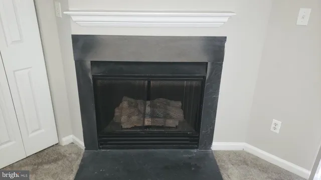 a room with fireplace