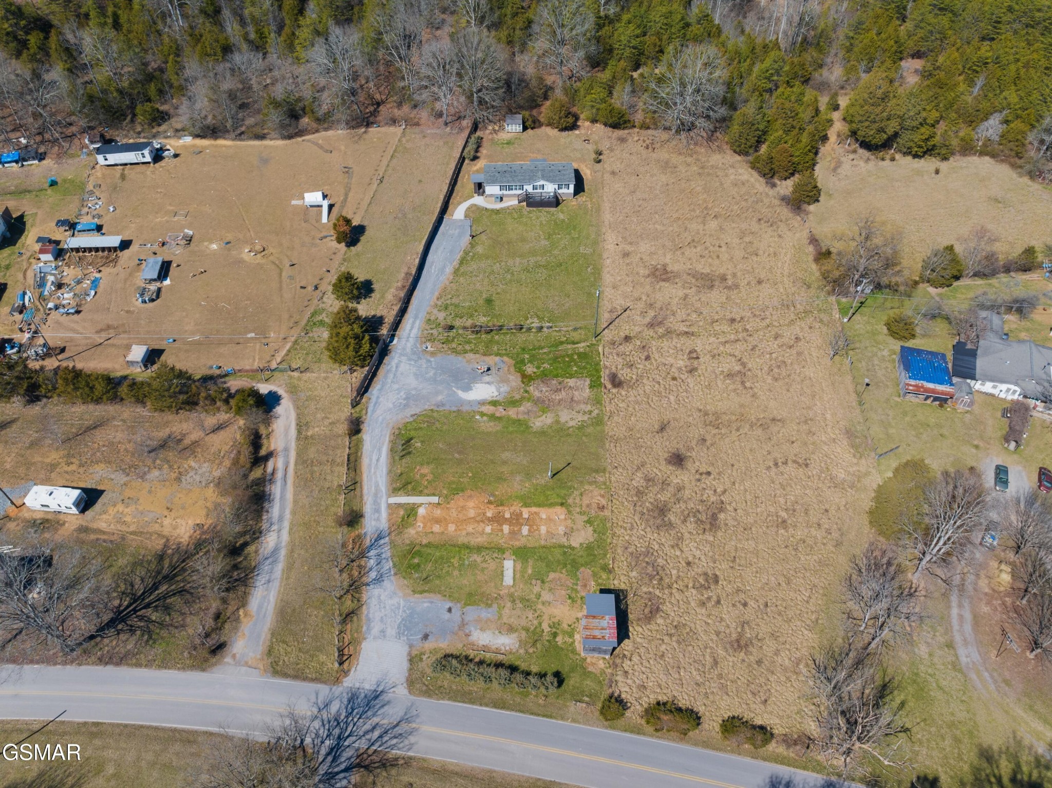 1570 Little Valley Road Maynardville, TN 37807 - Photo 29 of 31 an aerial view of a house with a yard