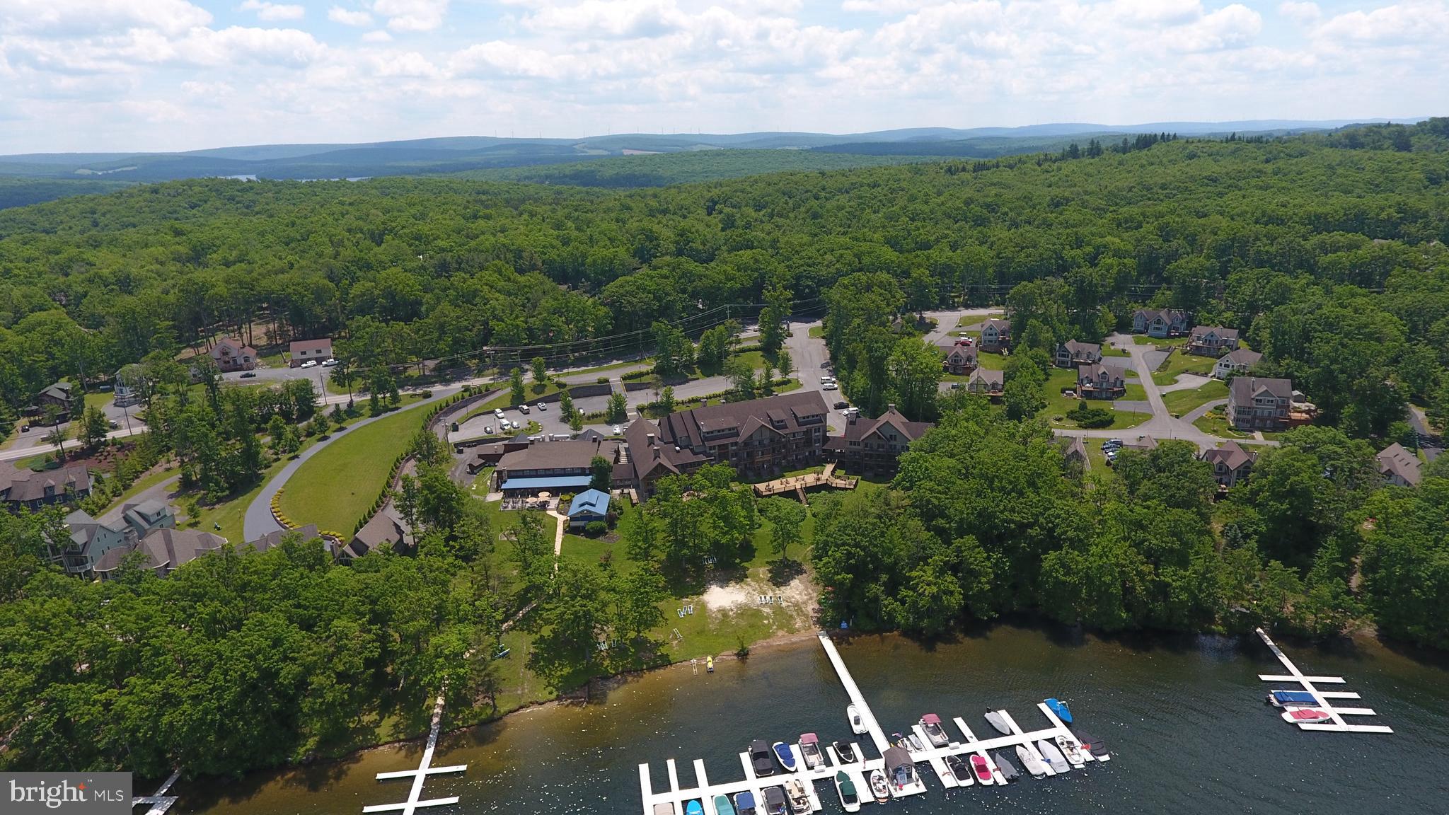 565 Glendale Road, Unit 103B Oakland, MD 21550 - Photo 15 of 53 an aerial view of a house with a garden and lake view