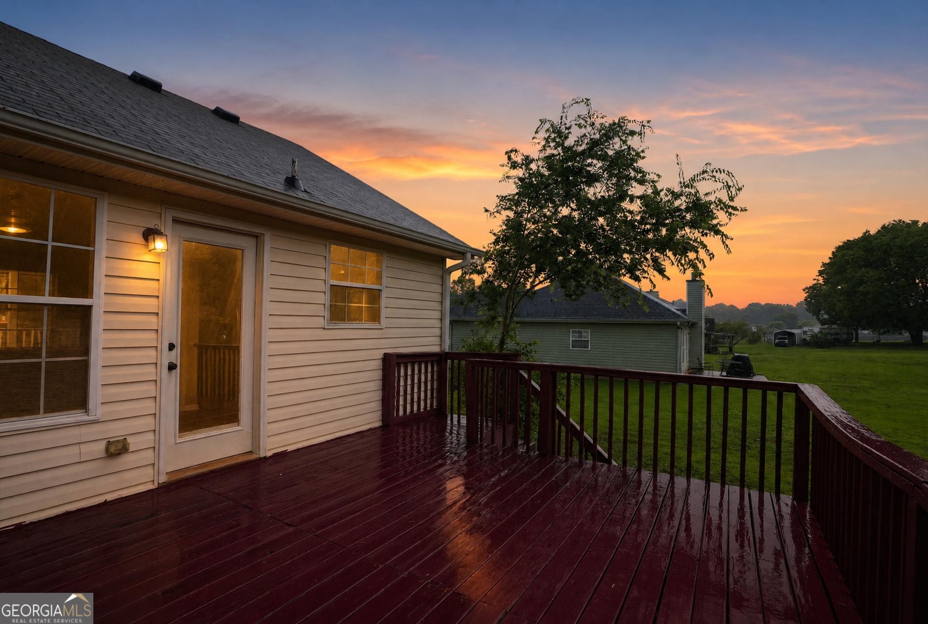 75 Linsley Way Covington, GA 30016 - Photo 21 of 48 a view of deck with flat screen tv and deck