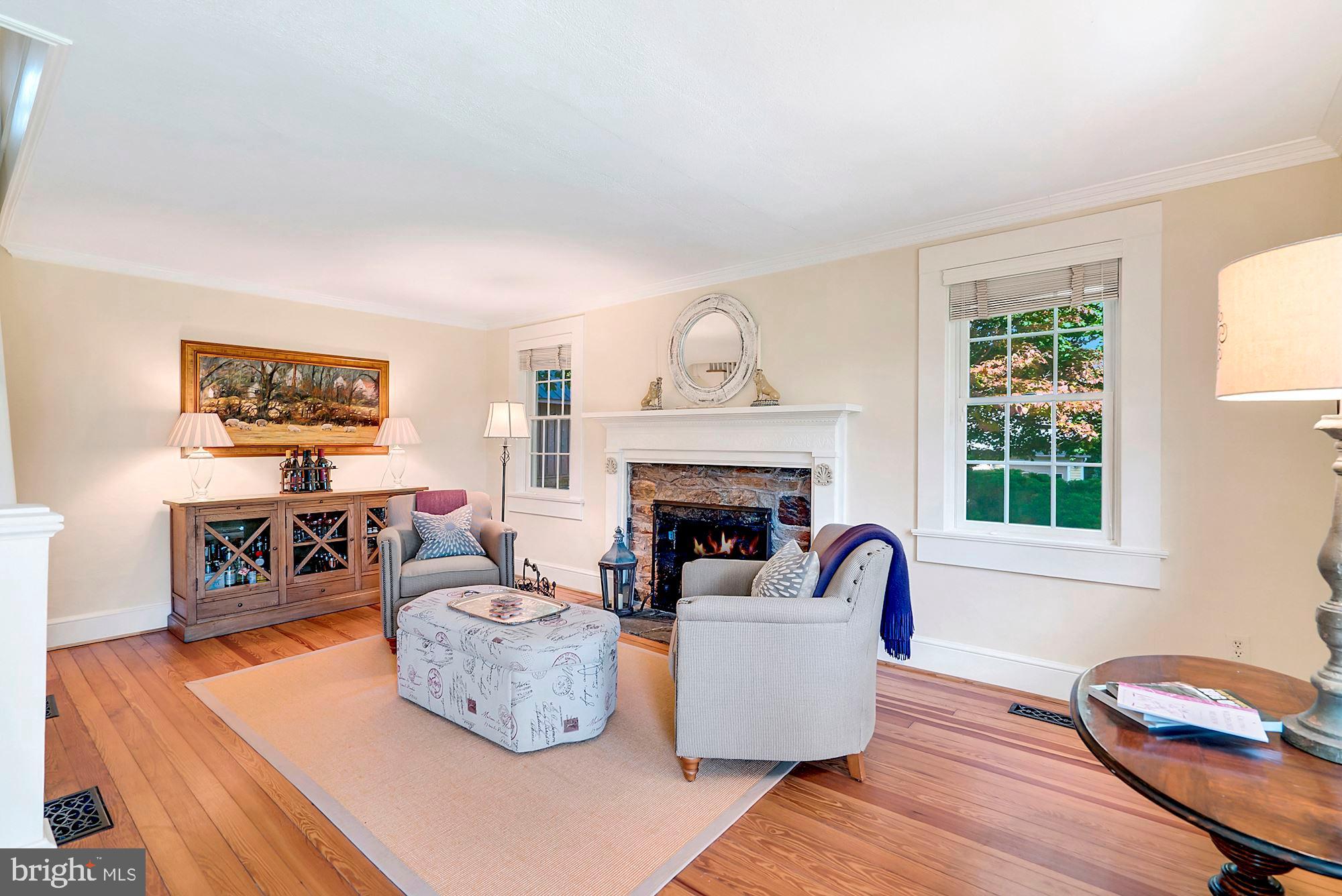 35422 Paxson Road Round Hill, VA 20141 - Photo 8 of 44 Living room with stone fireplace and mantel