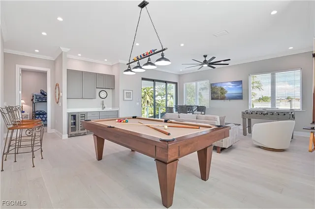 a living room with furniture and rug
