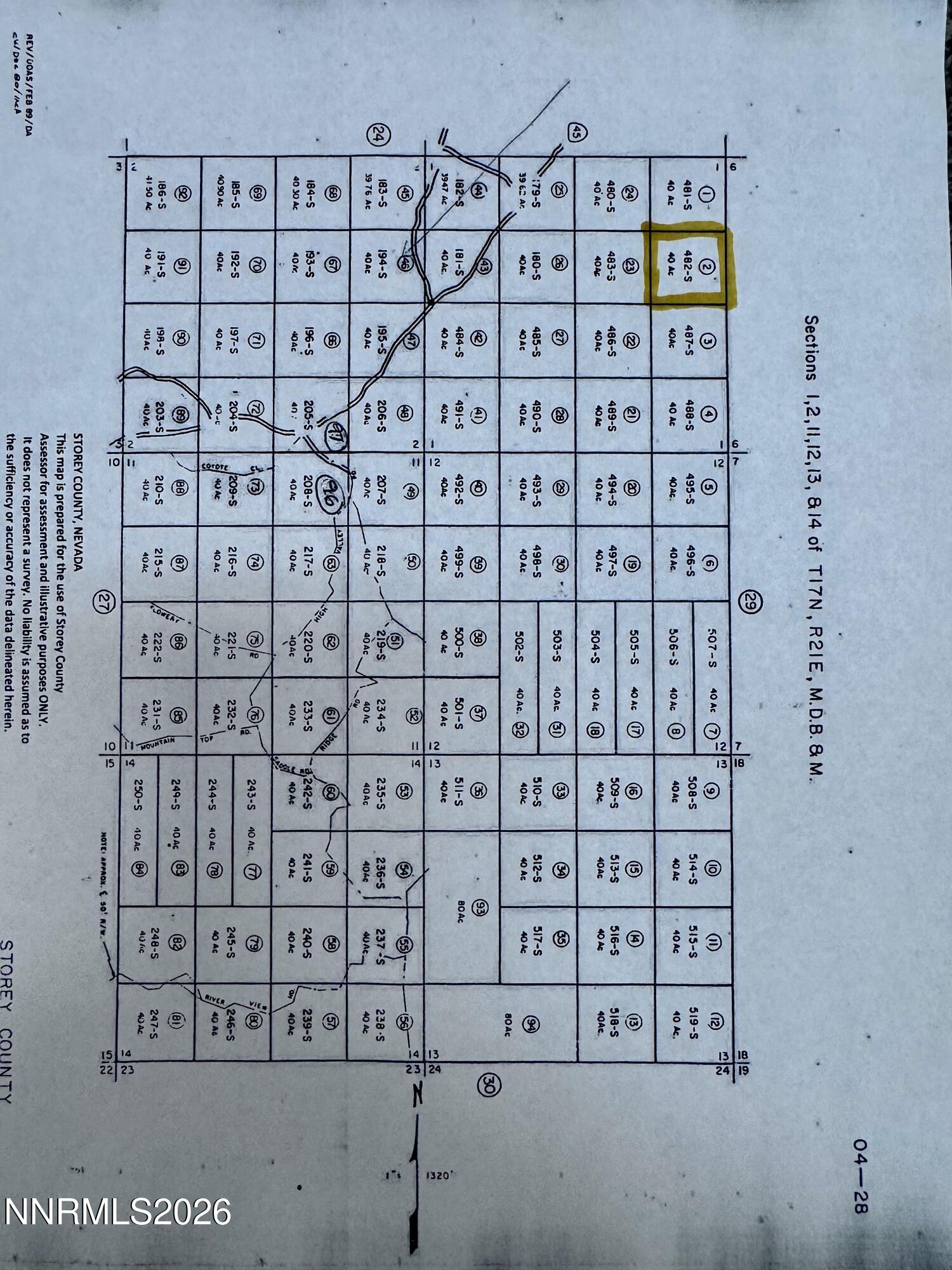 482 South Apn 004-281-02 Ranch, Unit 482S Reno, NV 89521 - Photo 3 of 4 004-281-02 Parcel Map