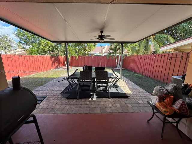 a view of outdoor space with seating