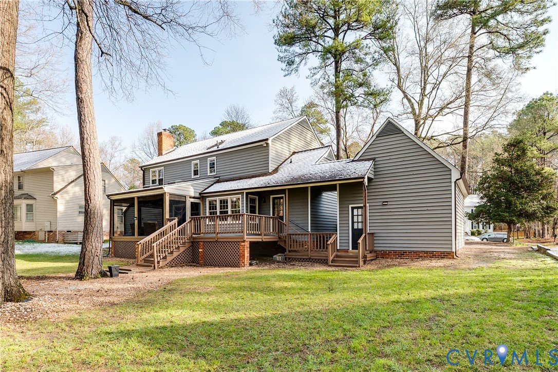2802 Fairgate Road Midlothian, VA 23112 - Photo 36 of 38 a view of a house with a yard patio and swimming pool