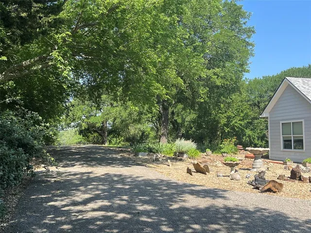 a view of backyard of the house
