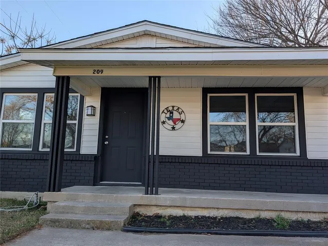 a front view of a house