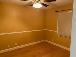 a view of a small space with racks on the wall