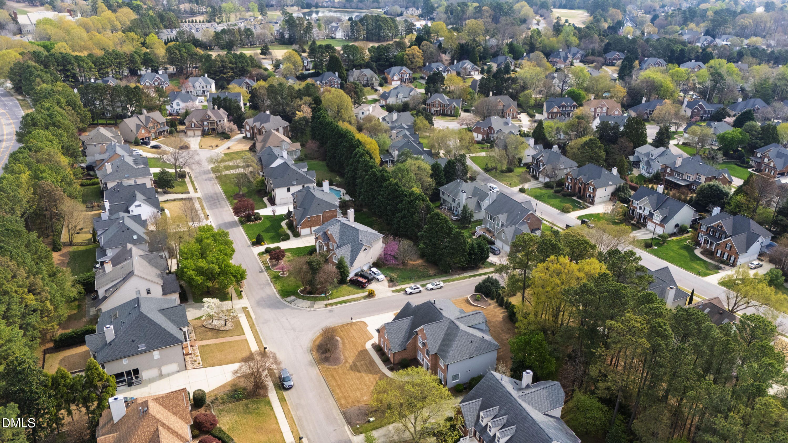 12408 Cilcain Court Raleigh, NC 27614 - Photo 75 of 80 an aerial view of residential houses with outdoor space and swimming pool