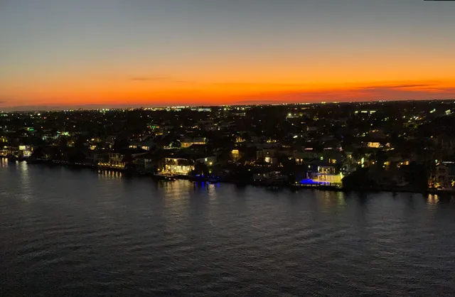 a view of a lake with houses