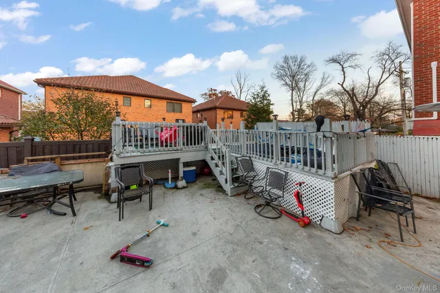 a view of a terrace with sitting area