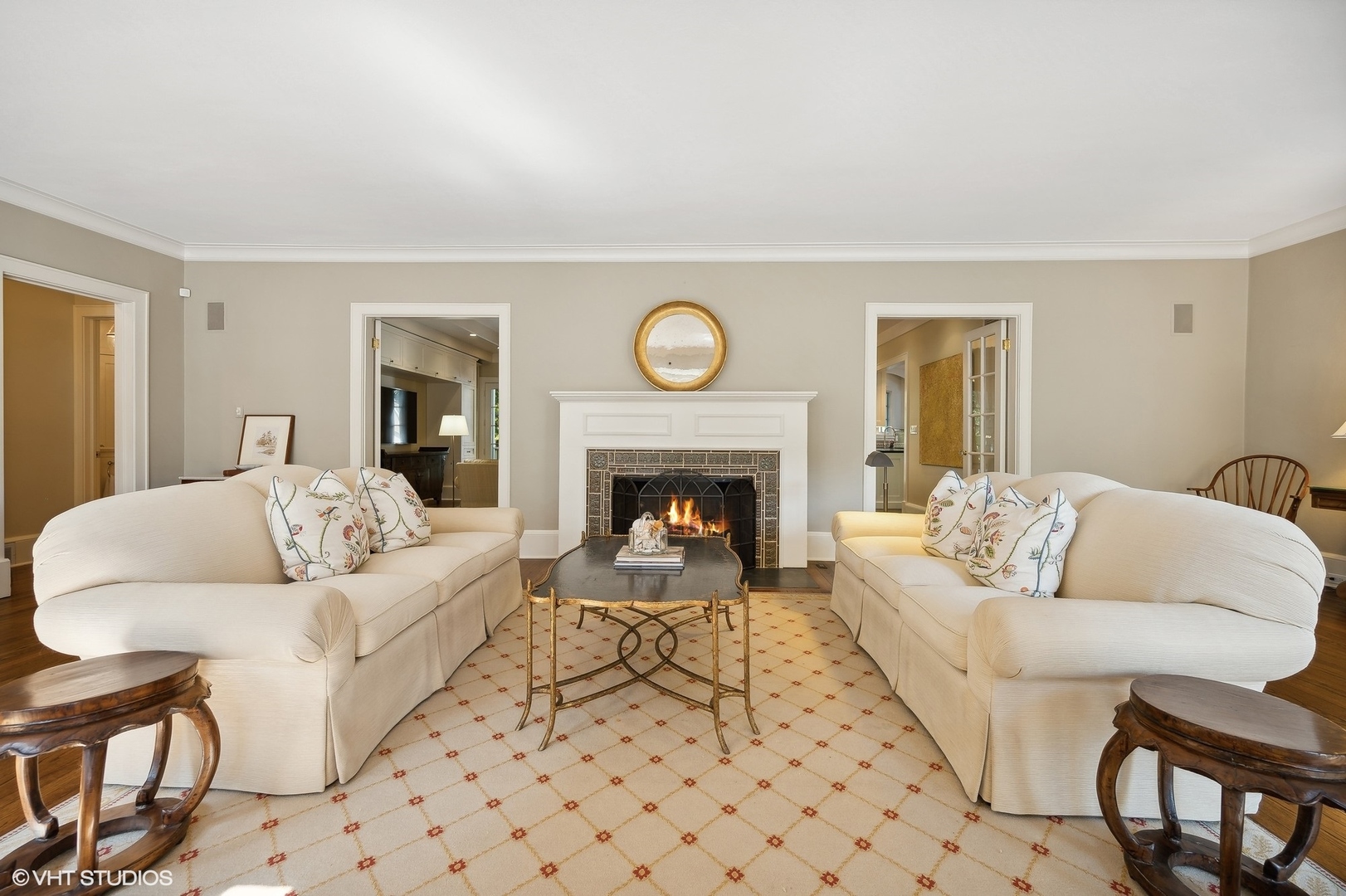 1015 Dinsmore Road Winnetka, IL 60093 - Photo 12 of 46 a living room with furniture and a fireplace