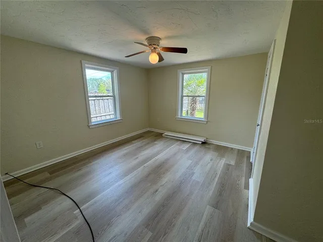 a view of a livingroom with a window