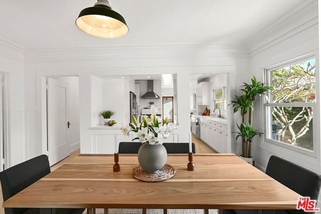 a view of a living room and a potted plant