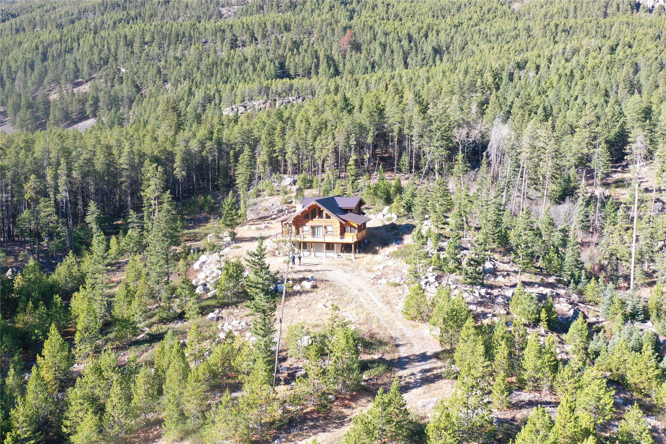 3916 Main Boulder Road McLeod, MT 59052 - Photo 2 of 38 Aerial view of property's location with a forest