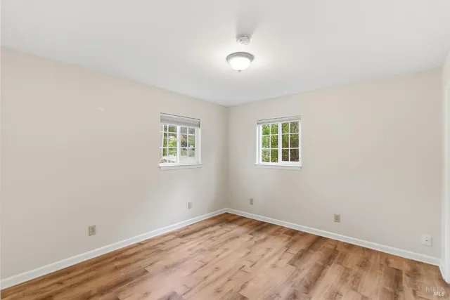 an empty room with a window