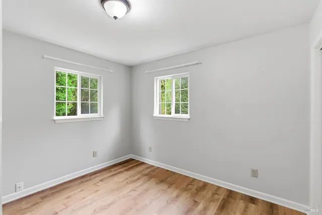 an empty room with a window