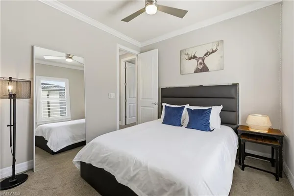 a bedroom with bed and a window