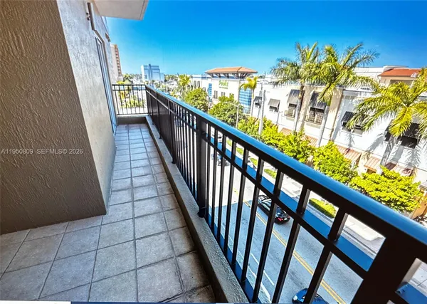 a view of a balcony