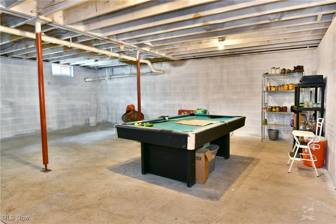6005 Hurlburt Road Rome, OH 44085 - Photo 38 of 50 Rec room with pool table and concrete flooring