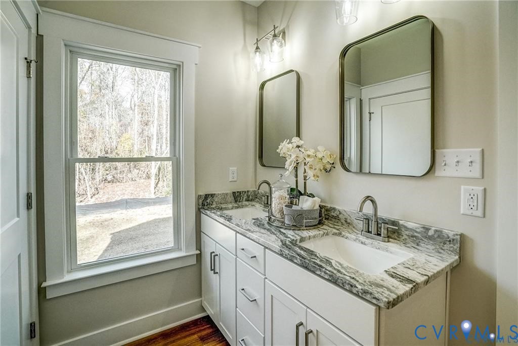 Lot 1 Three Chopt Road Louisa, VA 23093 - Photo 23 of 37 Double vanity with undermount sinks and stone coun