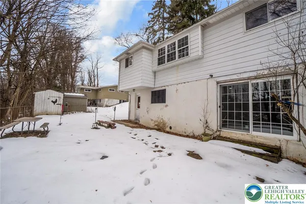 a backyard of a house