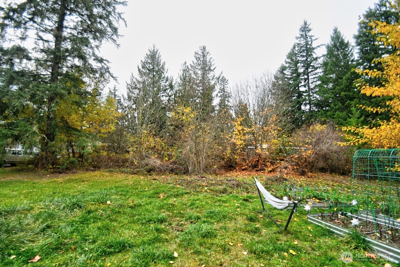 14939 Turner Road Southeast Rainier, WA 98576 - Photo 21 of 24 a backyard of a house with table and chairs