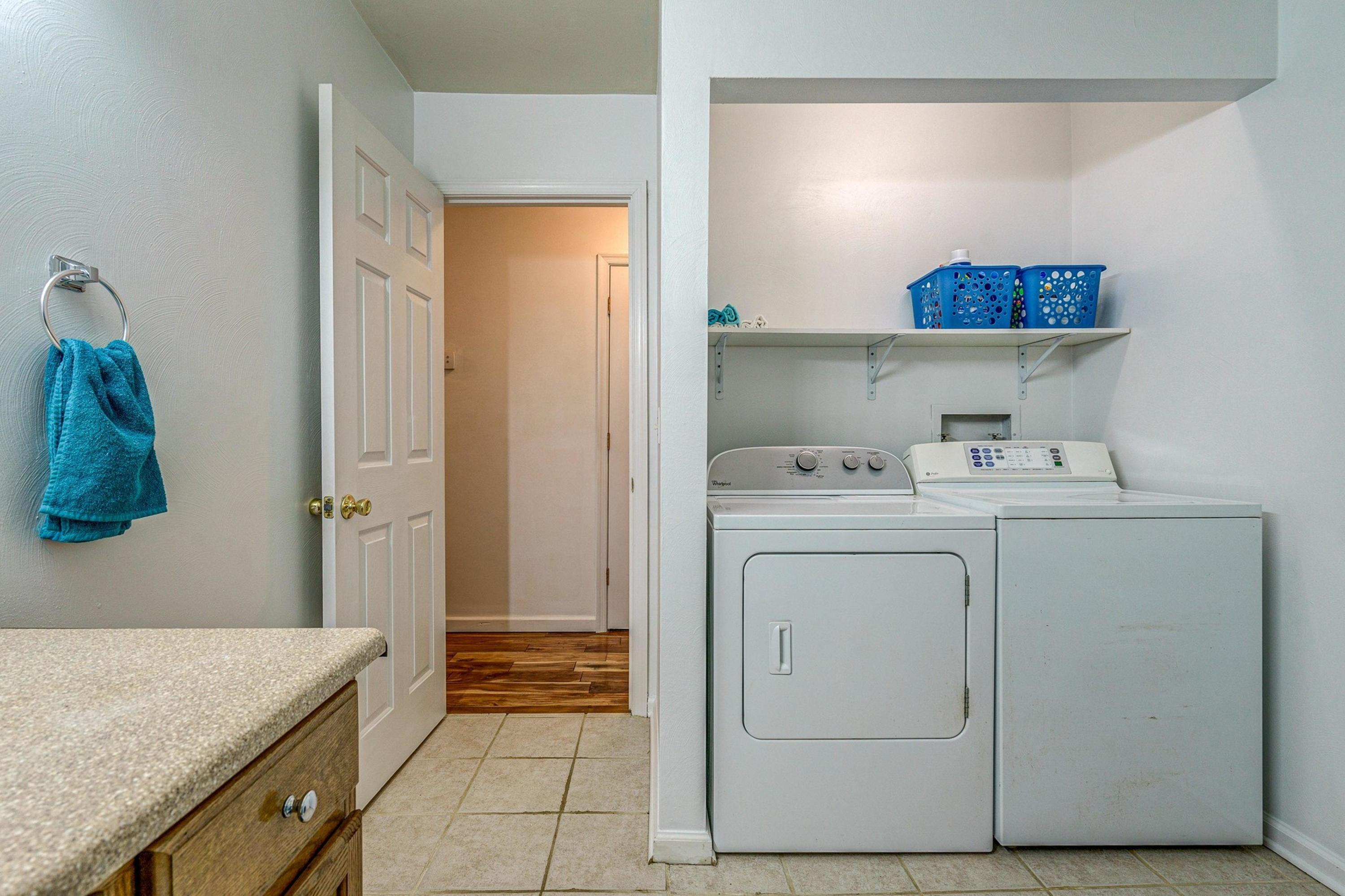 6071 Goodview Road Goodview, VA 24095 - Photo 20 of 44 a view of hallway with washer and dryer